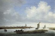 RUYSDAEL, Salomon van, view of deventer seen from the north west